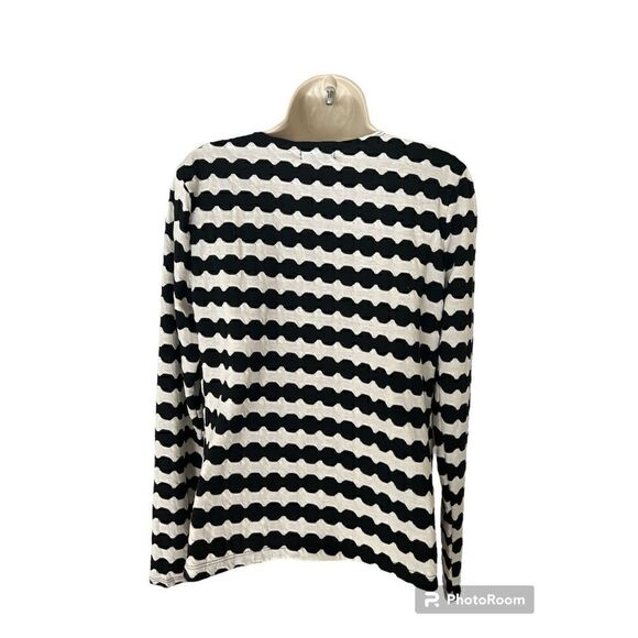 Karen Brooks Womens Open Front Cardigan Top Size Small Black And White - Picture 3 of 6